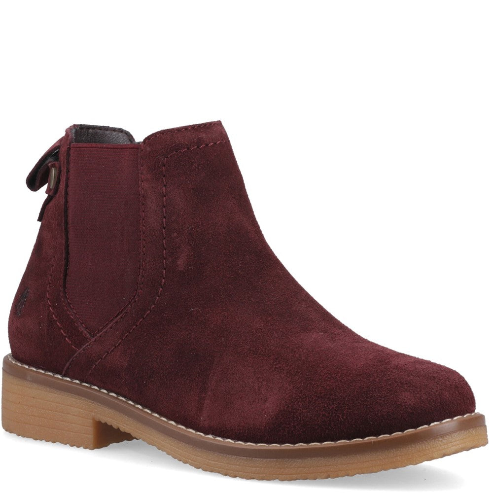 Hush Puppies Maddy Womens Ankle Boots Plum