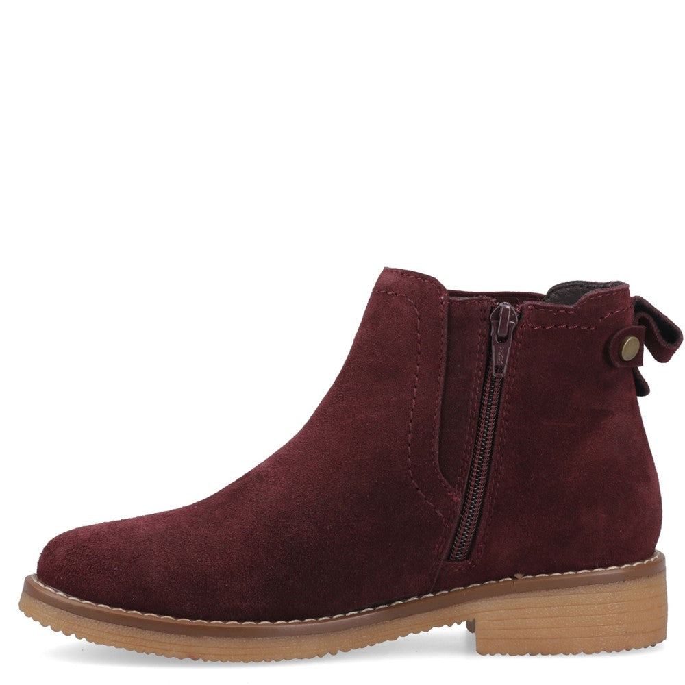 Hush Puppies Maddy Womens Ankle Boots Plum