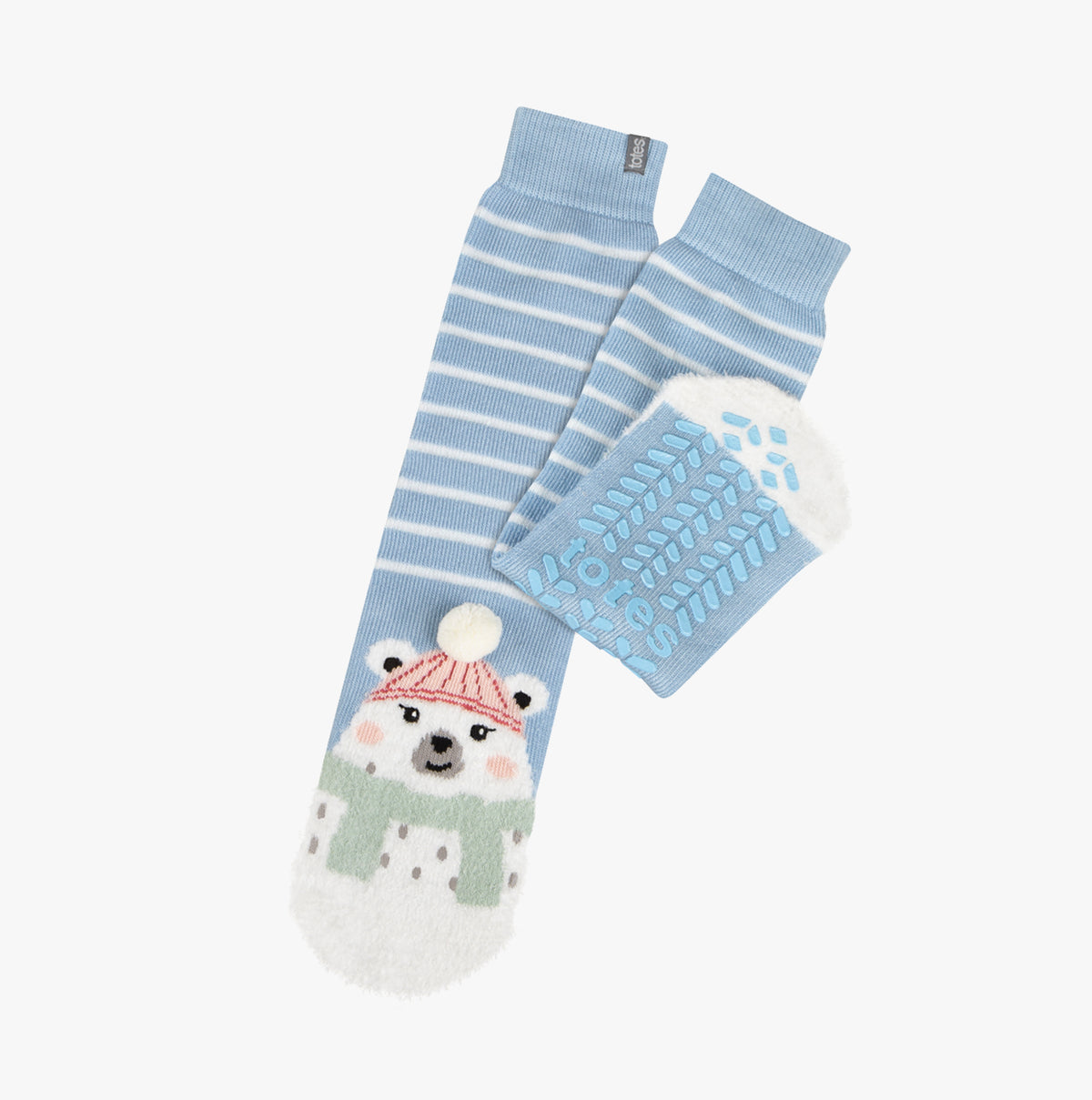 Totes Toasties 3220 SINGLE ORIGINAL SLIPPER SOCKS Womens Slipper Socks Polar Bear