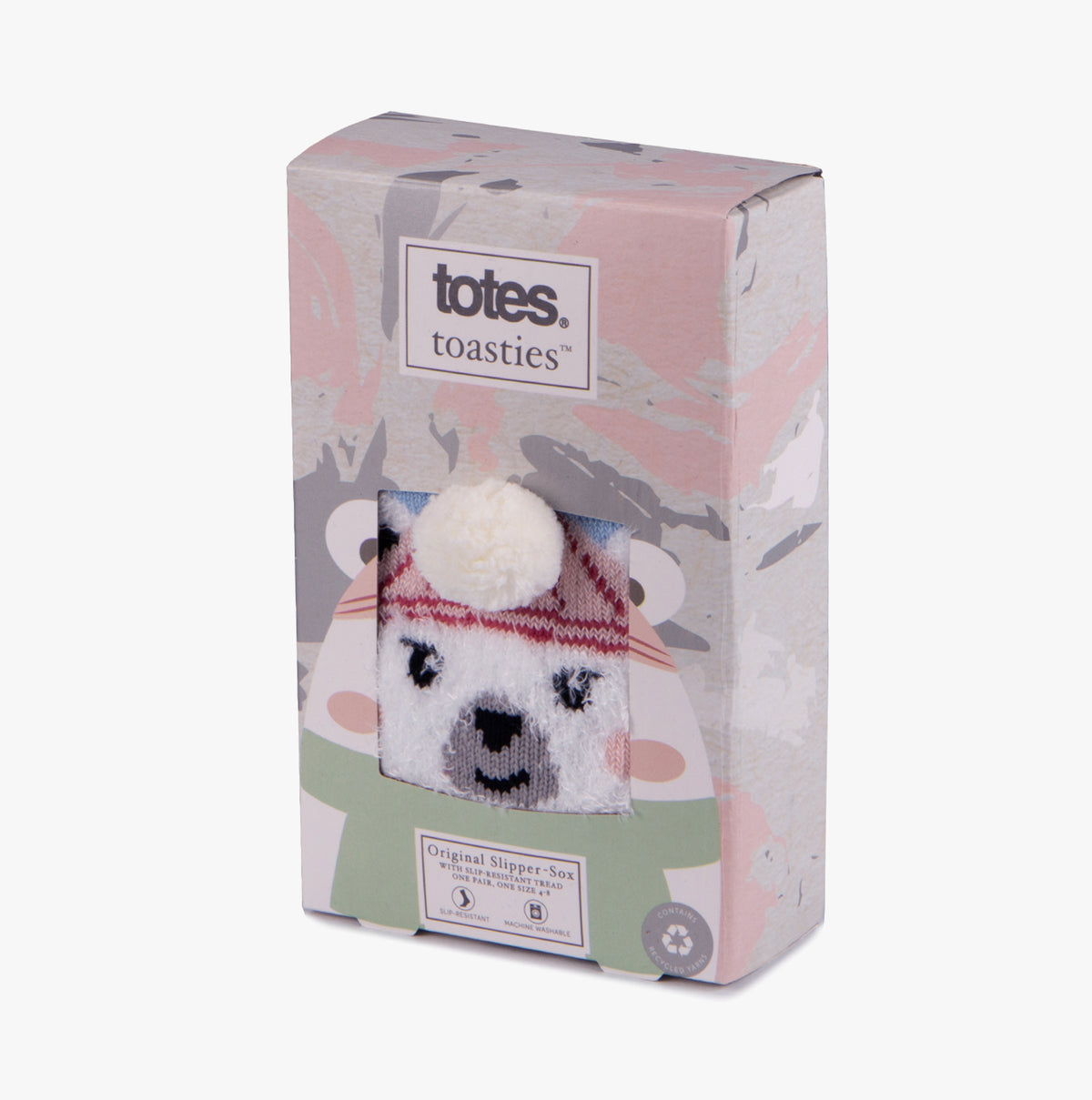 Totes Toasties 3220 SINGLE ORIGINAL SLIPPER SOCKS Womens Slipper Socks Polar Bear