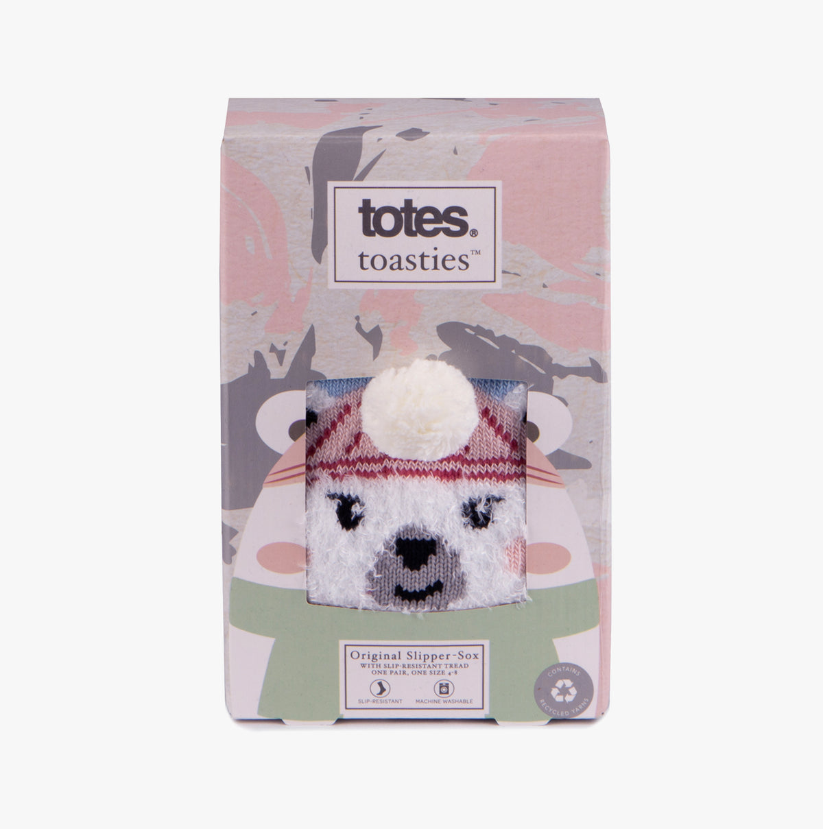 Totes Toasties 3220 SINGLE ORIGINAL SLIPPER SOCKS Womens Slipper Socks Polar Bear