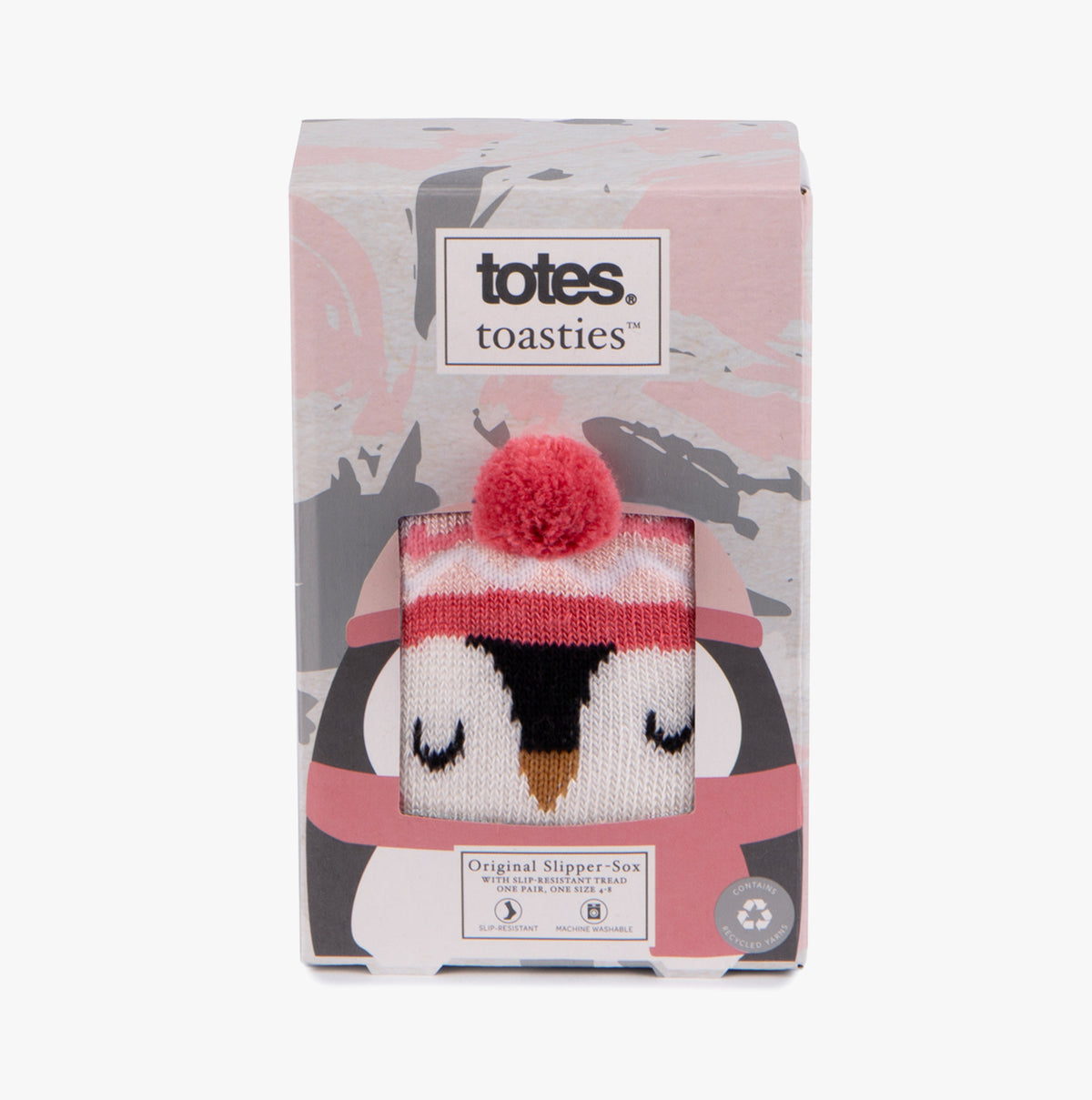 Totes Toasties 3220 SINGLE ORIGINAL SLIPPER SOCKS Womens Slipper Socks Penguin