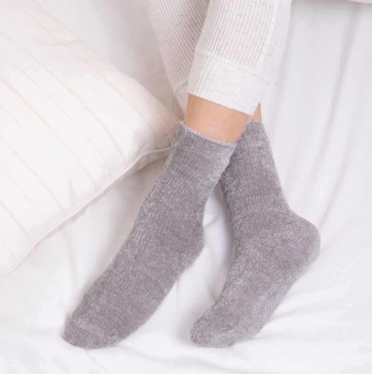 Totes Toasties fair-isle-cheni Womens Slipper Socks Grey