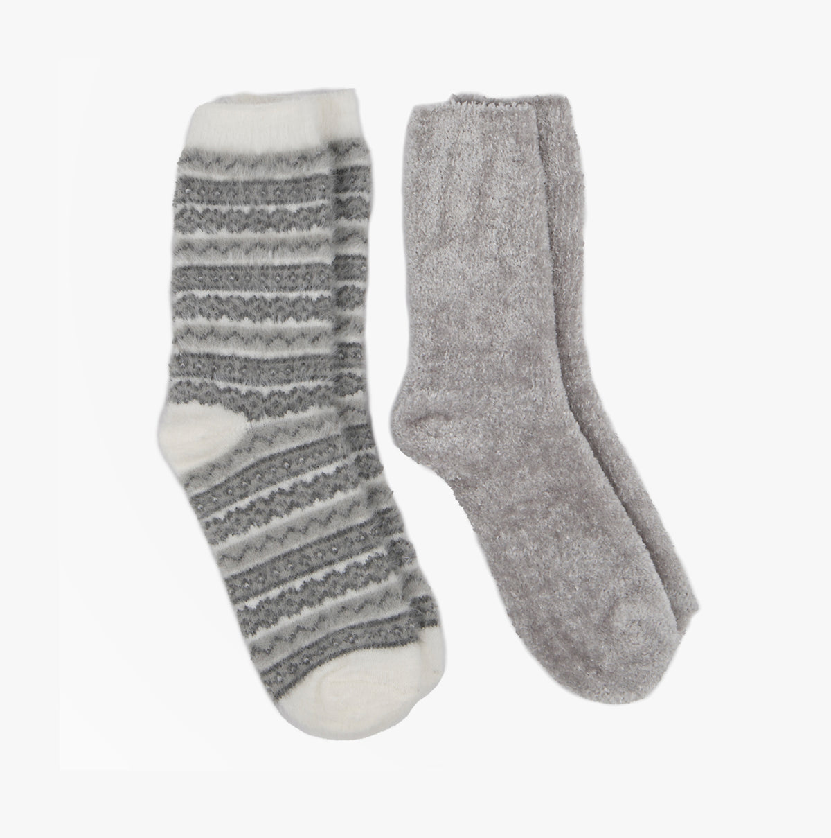 Totes Toasties fair-isle-cheni Womens Slipper Socks Grey