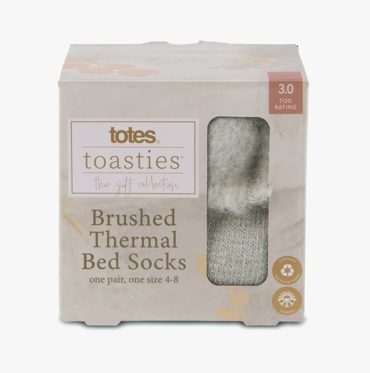 Totes Toasties thermal-brushed Womens Crew Grey