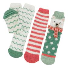 Totes Toasties 3272J COSY NOVELTY SOCKS (TRIPLE PACK) Womens Crew Polar Bear