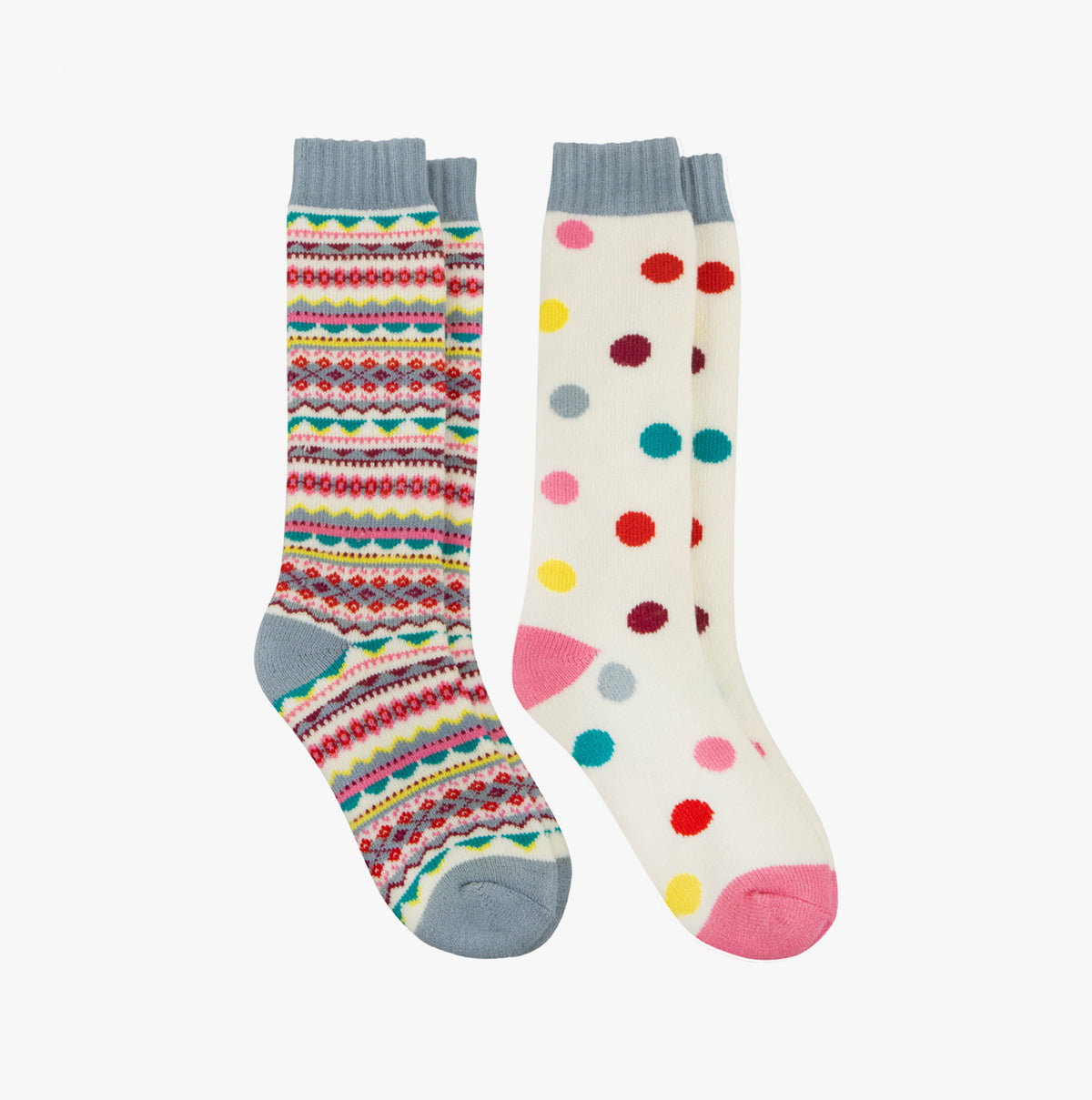 Totes Toasties 3277 WELLY BOOT SOCKS (TWIN PACK) Womens Welly Socks Multi