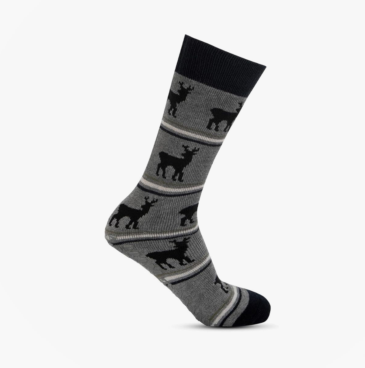 Totes Toasties 3319J ORIGINAL NOVELTY SLIPPER SOCKS Mens Slipper Socks Stag