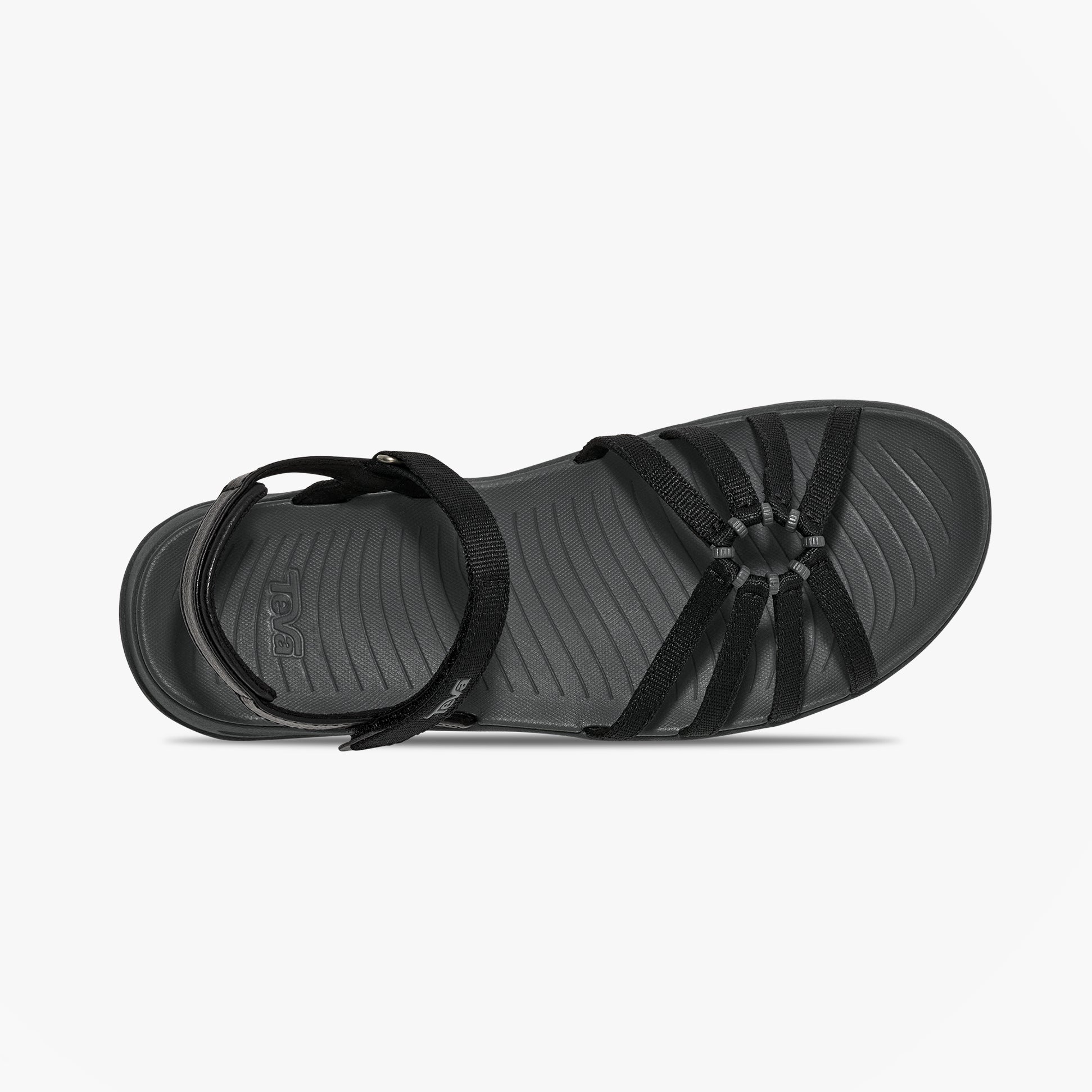 Teva TIRRATRAVELER Womens Cross Strap Sandals Black