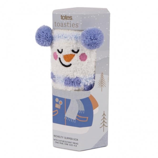Totes Isotoner novelty-superso Womens Slipper Socks Snowman