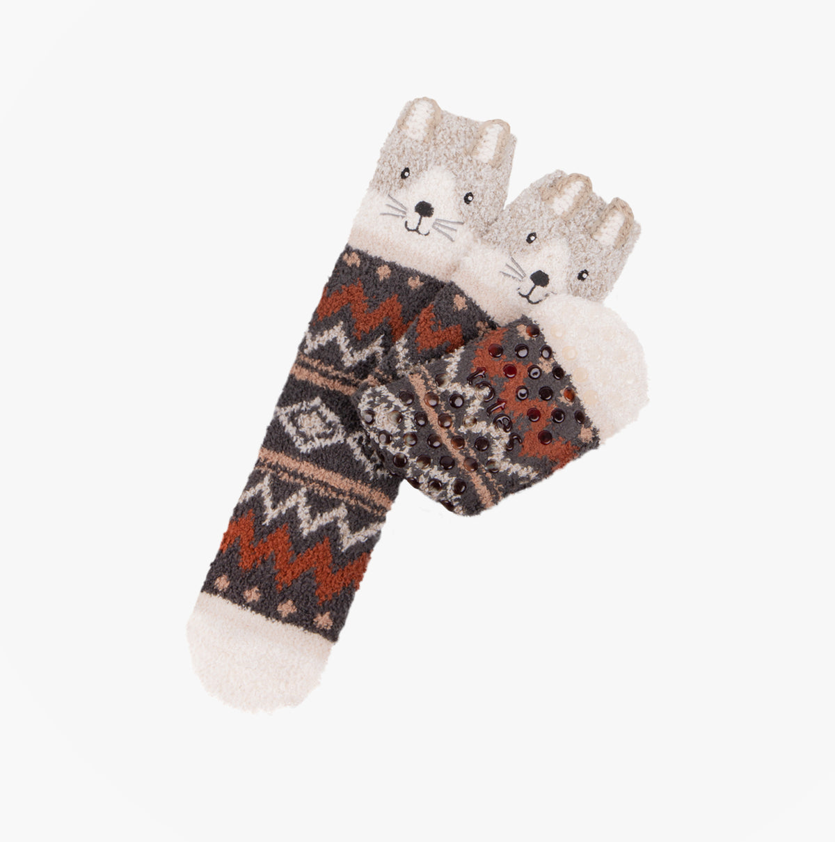 Totes Toasties 3403 NOVELTY SUPER SOFT SLIPPER SOCKS Womens Slipper Socks Cat