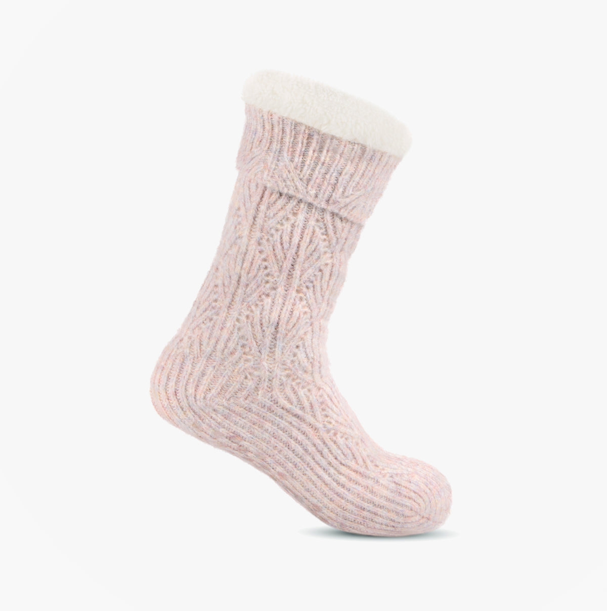 Totes Toasties 3553 TEXTURE SLIPPER SOCKS Womens Slipper Socks Pink Mix