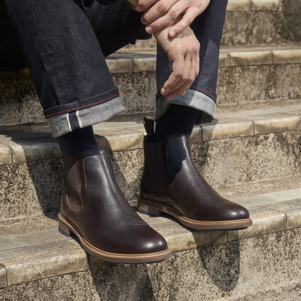 Hush Puppies Justin Chelsea Boot Mens Chelsea Boots Chocolate