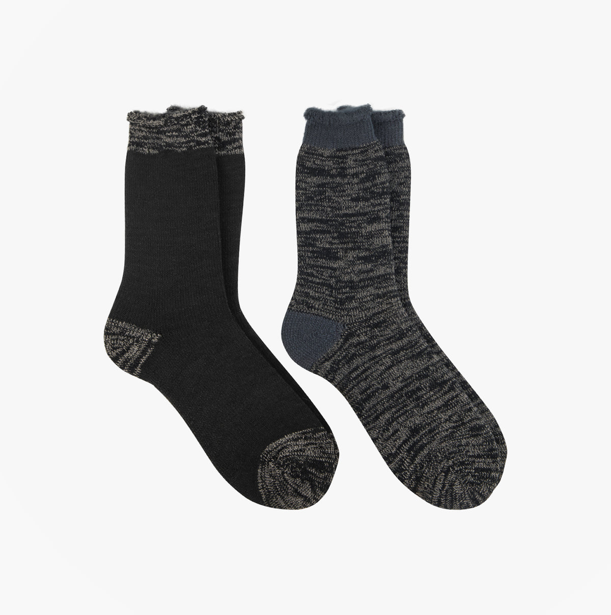 Totes Toasties 3571 TOG BRUSHED INSIDE THERMAL LINED SOCKS (TWIN PACK) Mens Thermal Socks Black Twist