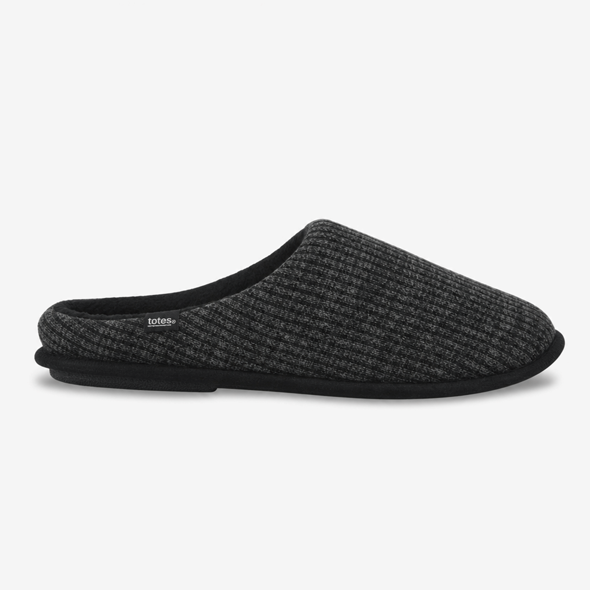 Totes Toasties CORD MULE SLIPPERS Mens Mules Grey