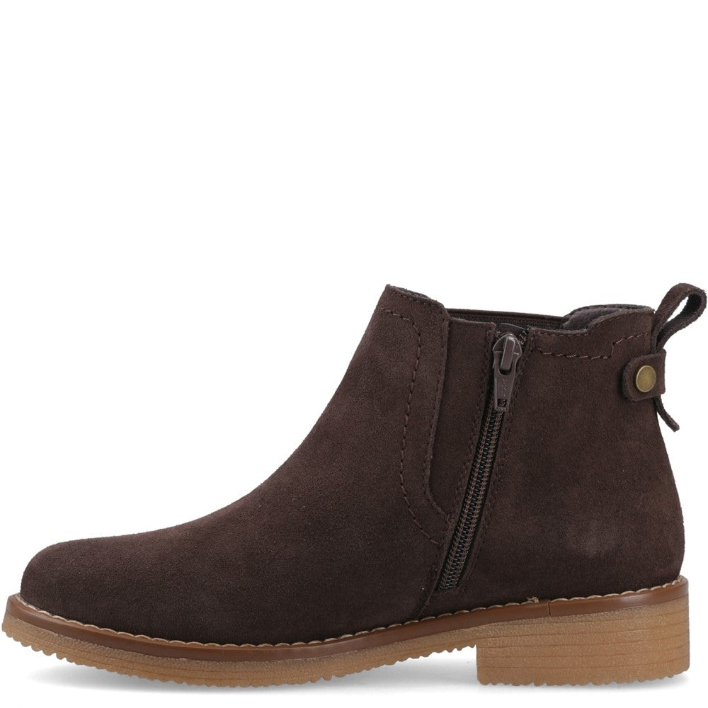 Hush Puppies Maddy Wide Boot Womens Ankle Boots Chocolate