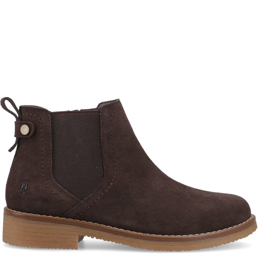 Hush Puppies Maddy Wide Boot Womens Ankle Boots Chocolate