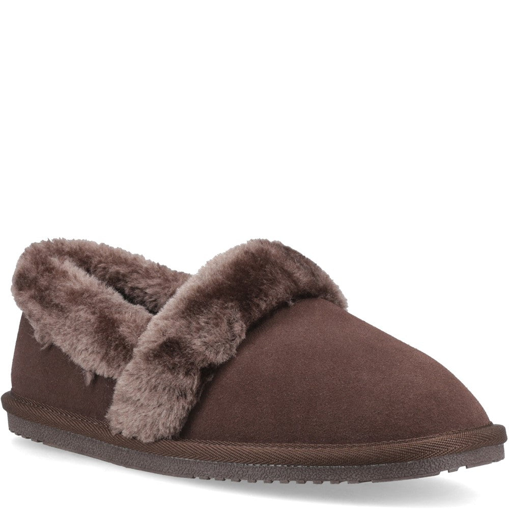 Hush Puppies Ariel Womens Full Slippers Chocolate