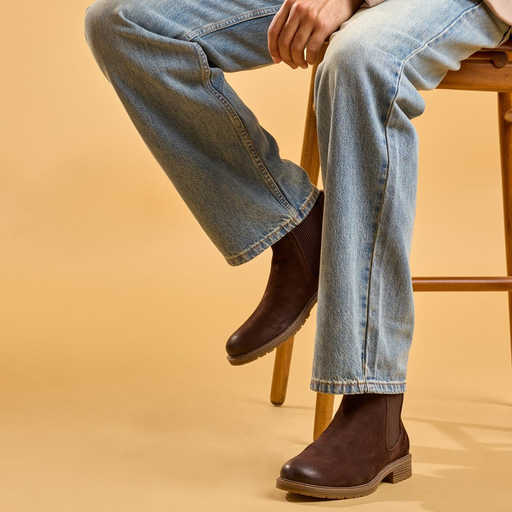 Hush Puppies Russell Boots Mens Chelsea Boots Brown