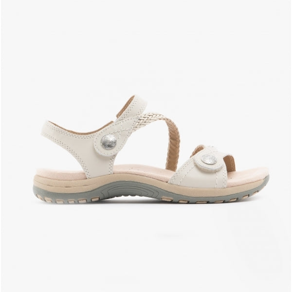 Free Spirit MALIBU Womens Ankle Strap Sandals Sand White