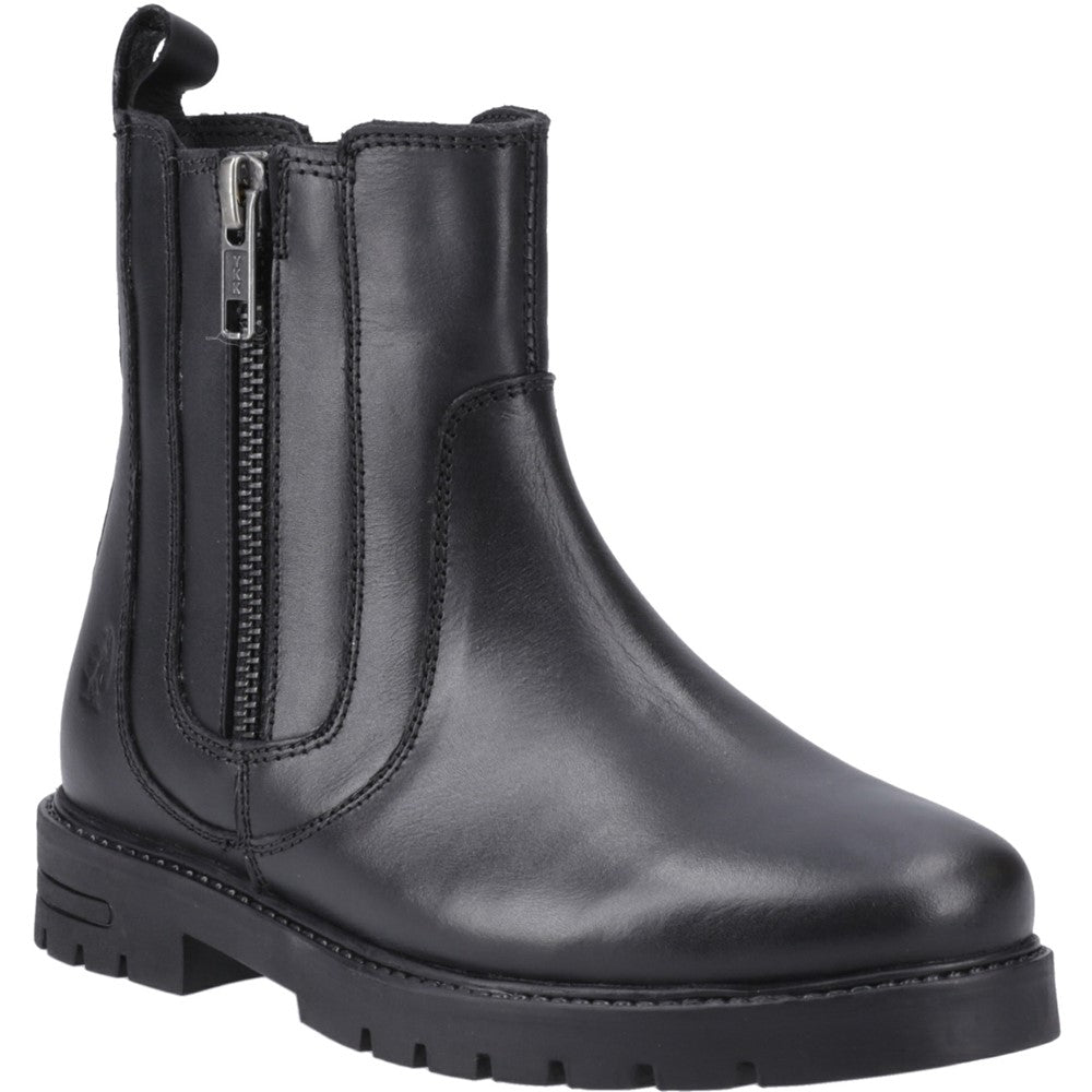 Hush Puppies Liana Zip Boot Snr Unisex Kids School Boots Black