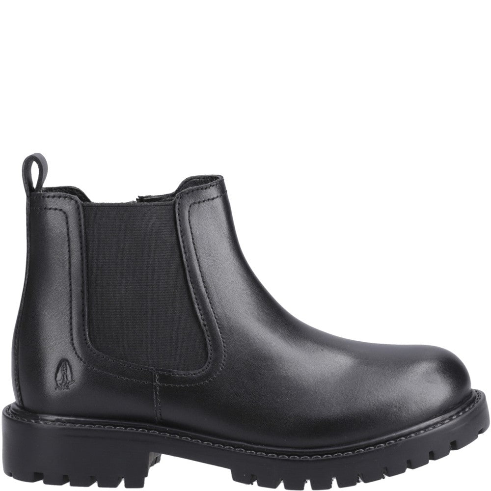 Hush Puppies Ariella Chelsea Boot Jnr Unisex Kids School Boots Black