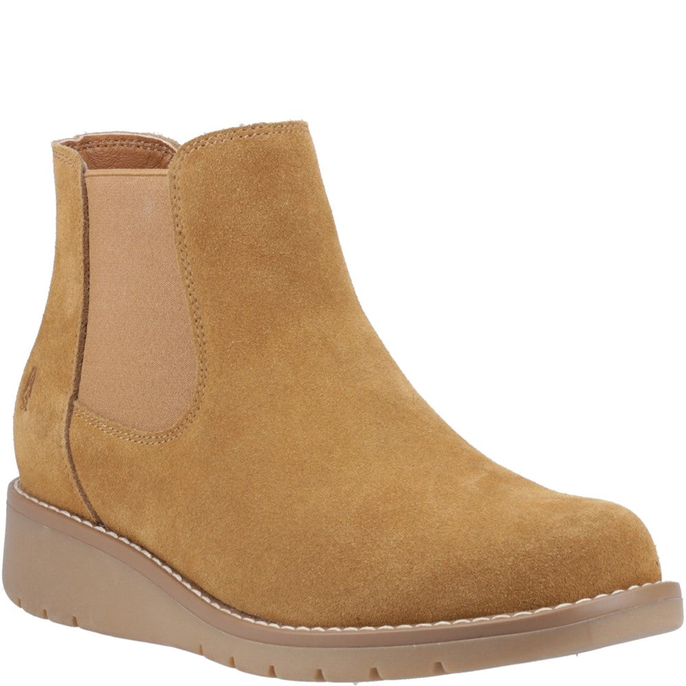 Hush Puppies Leonie Suede Boot Womens Ankle Boots Tan