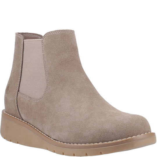 Hush Puppies Leonie Suede Boot Womens Ankle Boots Taupe