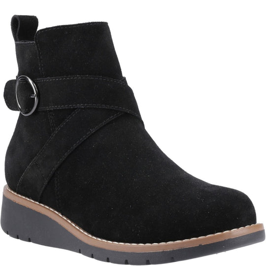 Hush Puppies Lyra Buckle Boot Womens Ankle Boots Black