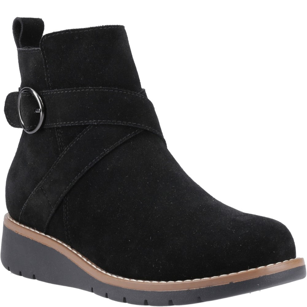 Hush Puppies Lyra Buckle Boot Womens Ankle Boots Black