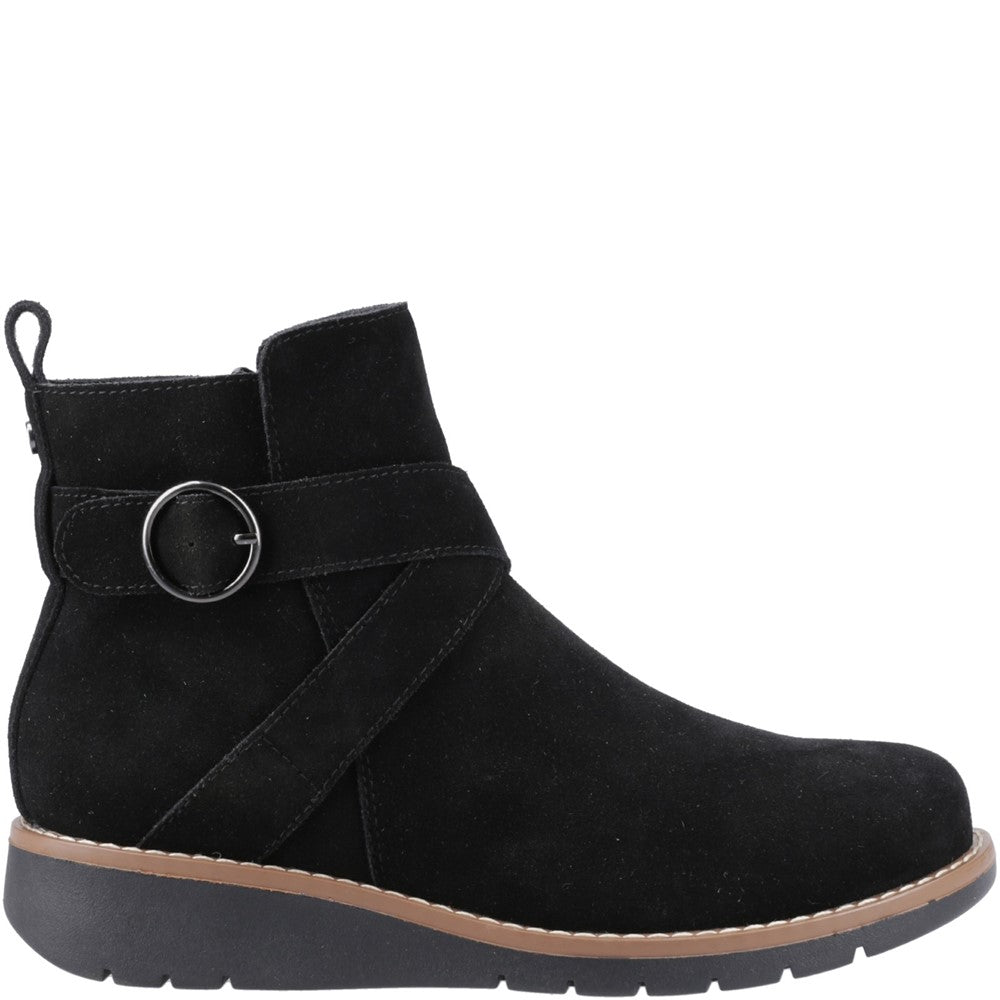 Hush Puppies Lyra Buckle Boot Womens Ankle Boots Black