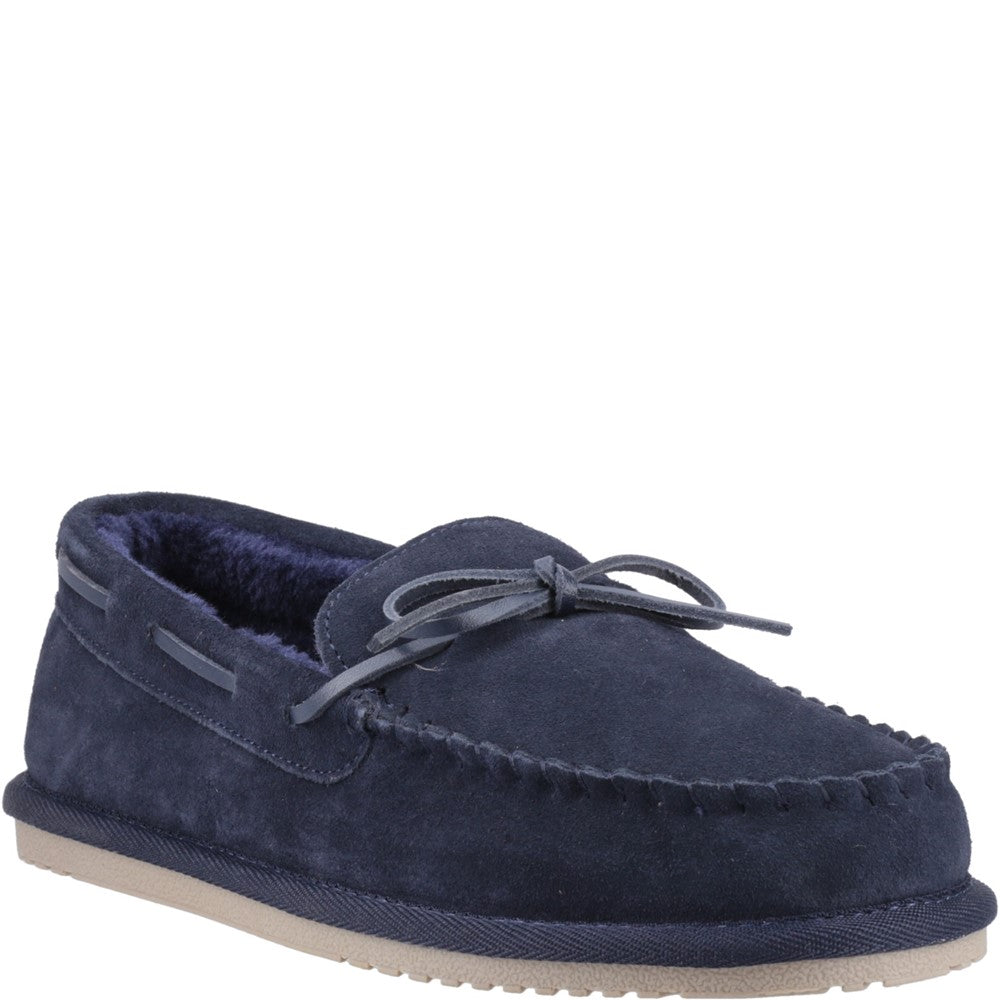 Hush Puppies Abraham Mens Moccasins Navy