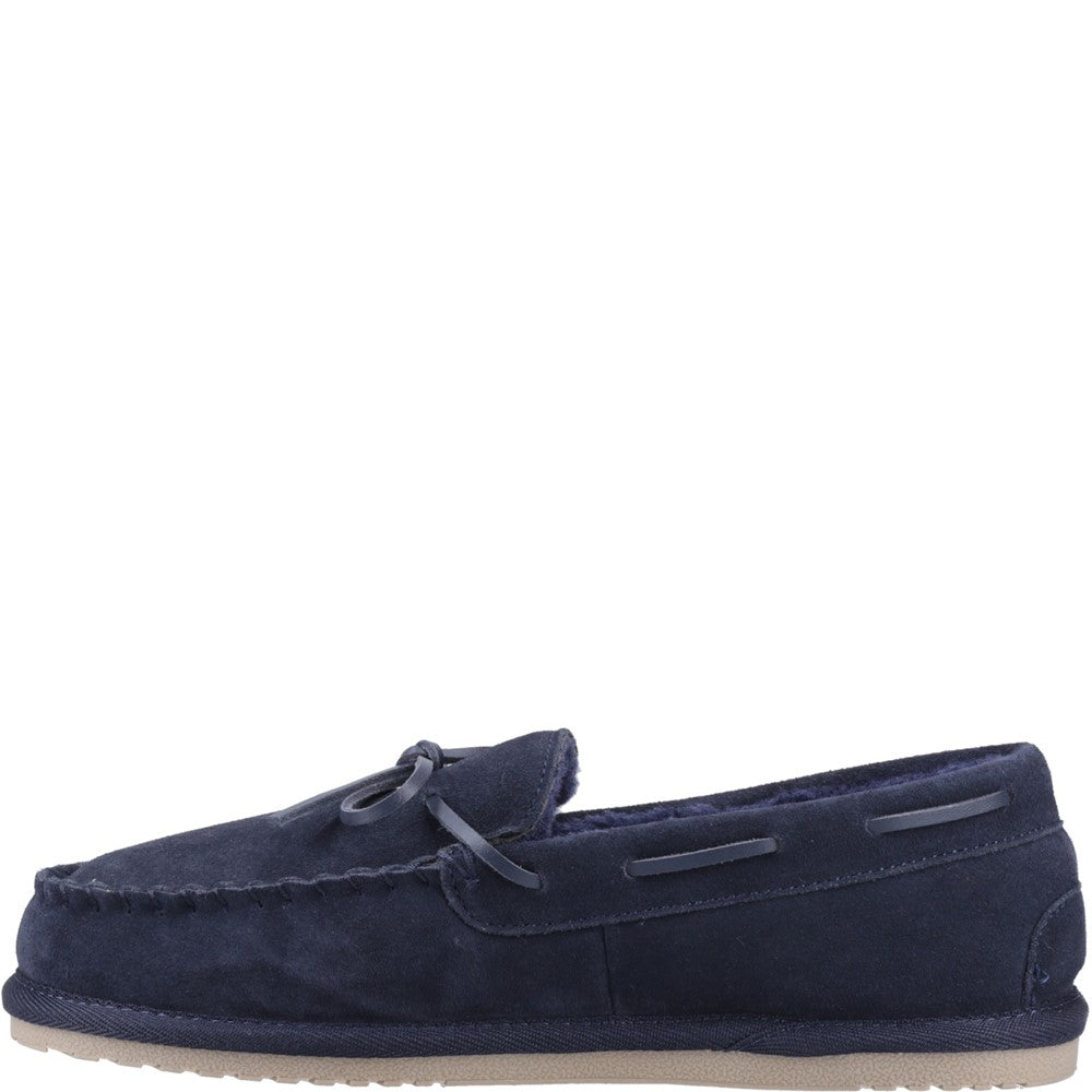 Hush Puppies Abraham Mens Moccasins Navy