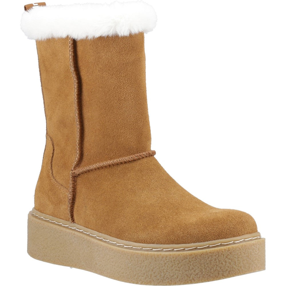 Hush Puppies Becca Mid Boot Womens Mid Calf Boots Tan