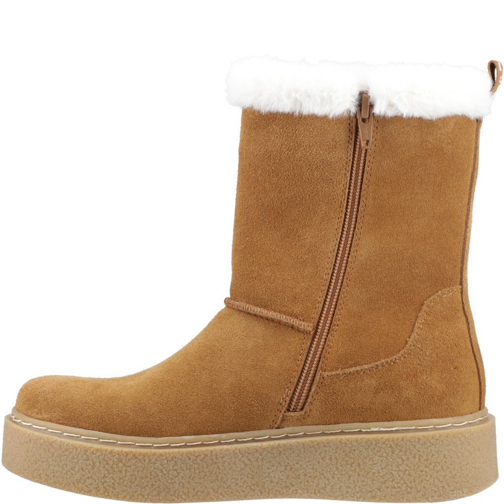 Hush Puppies Becca Mid Boot Womens Mid Calf Boots Tan