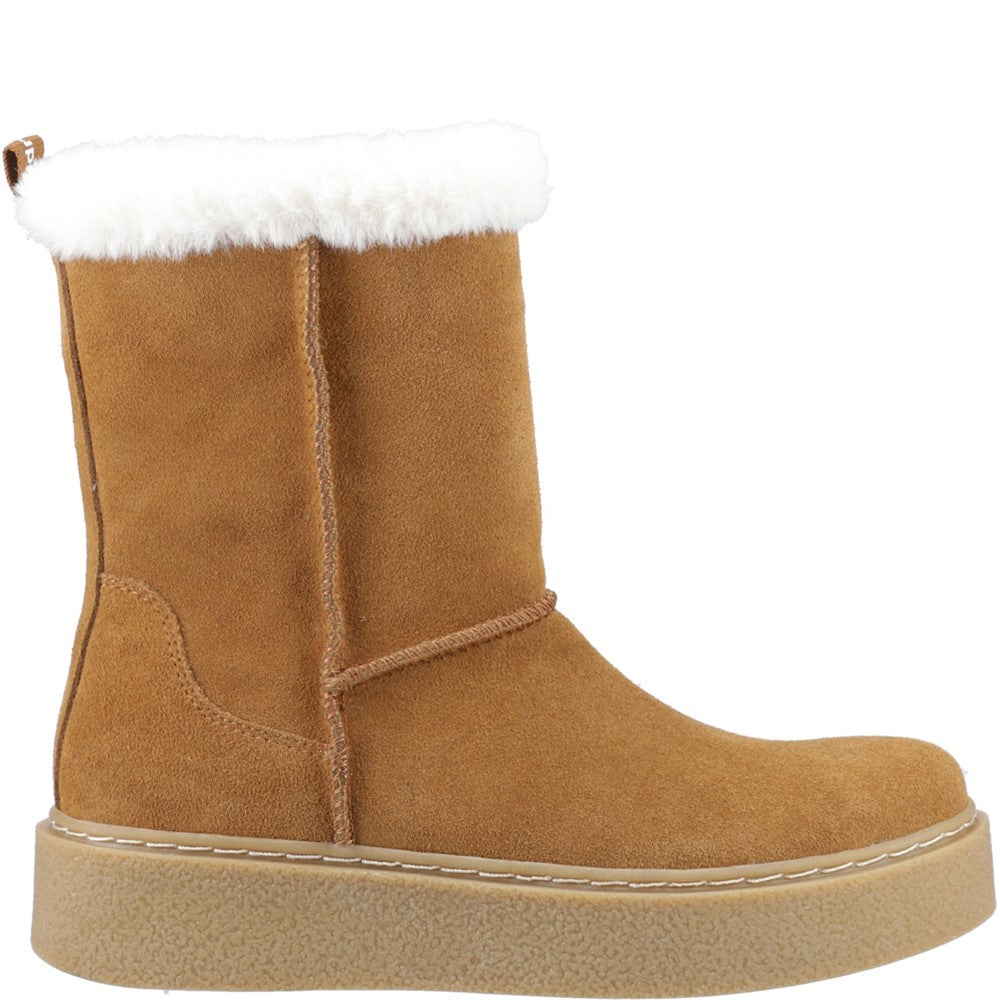 Hush Puppies Becca Mid Boot Womens Mid Calf Boots Tan