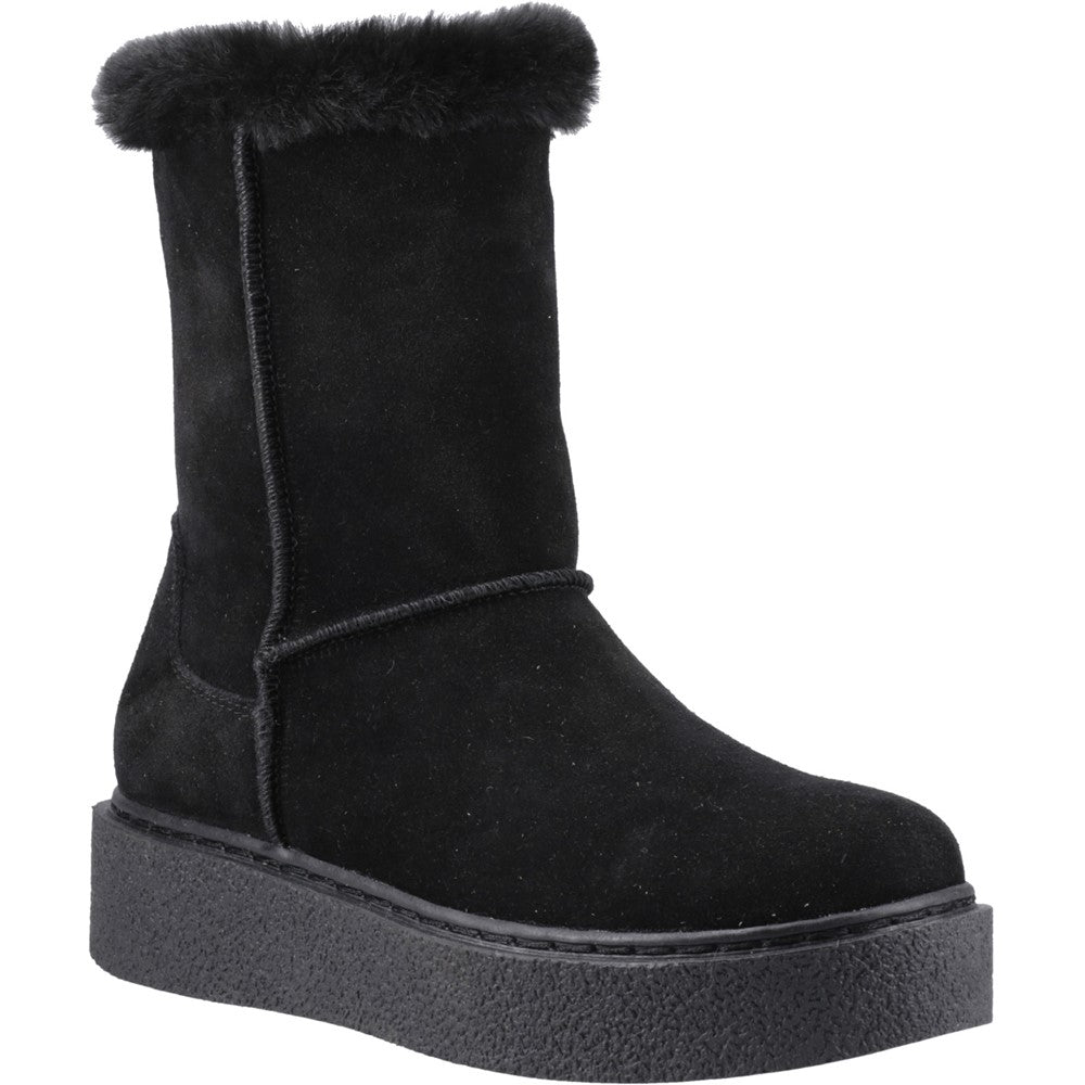 Hush Puppies Becca Mid Boot Womens Mid Calf Boots Black