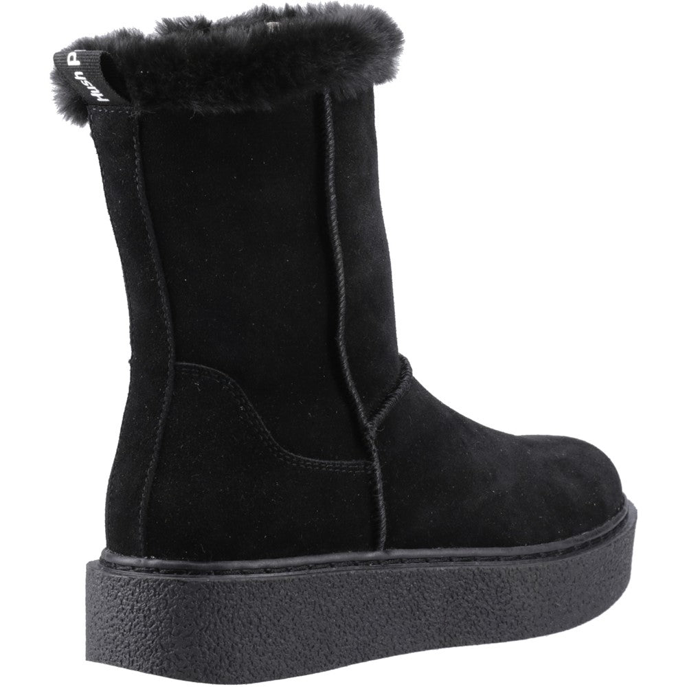 Hush Puppies Becca Mid Boot Womens Mid Calf Boots Black
