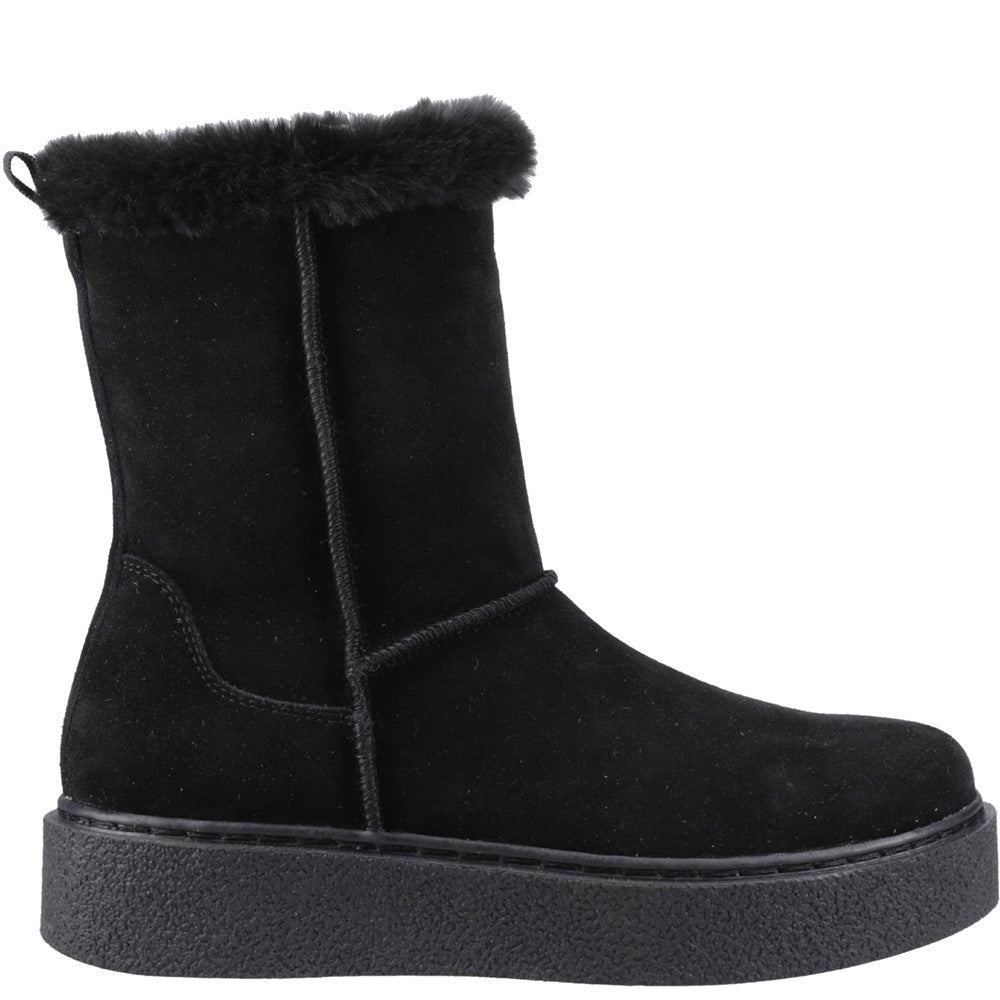 Hush Puppies Becca Mid Boot Womens Mid Calf Boots Black