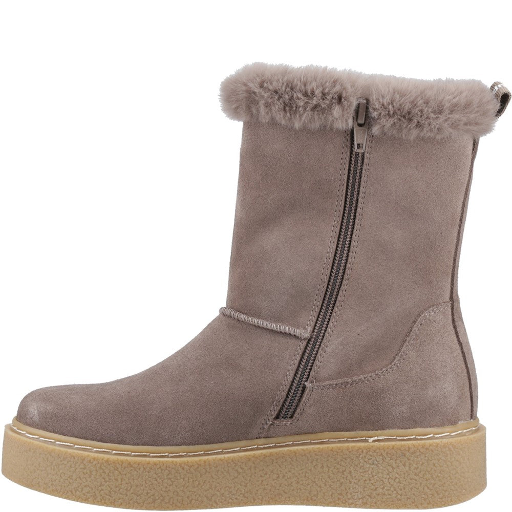 Hush Puppies Becca Mid Boot Womens Mid Calf Boots Taupe