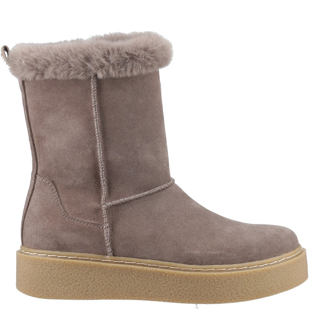 Hush Puppies Becca Mid Boot Womens Mid Calf Boots Taupe