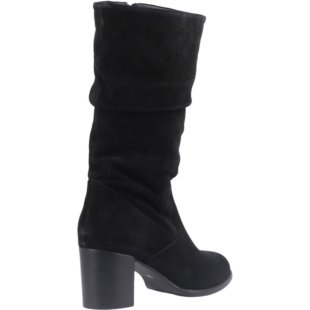Hush Puppies Cosima Ruched Boot Womens Tall Boots Black