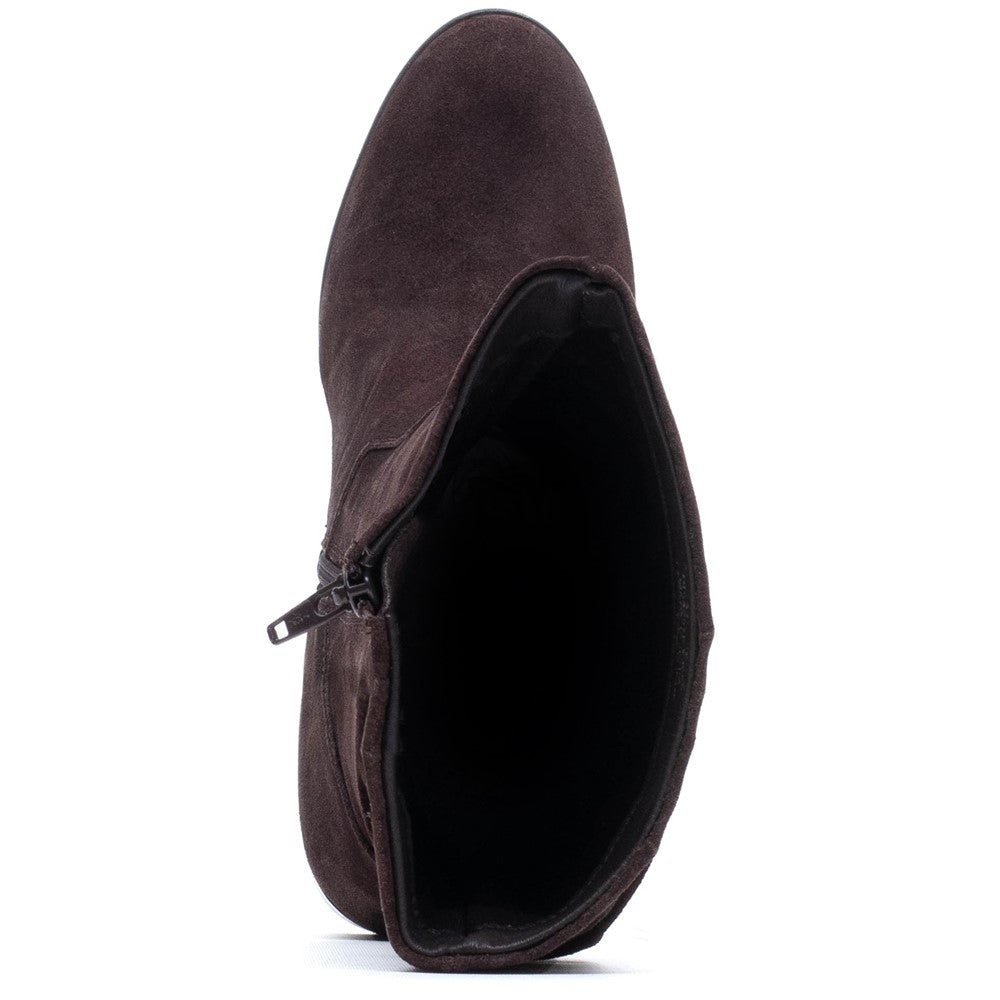 Hush Puppies Cosima Ruched Boot Womens Tall Boots Chocolate