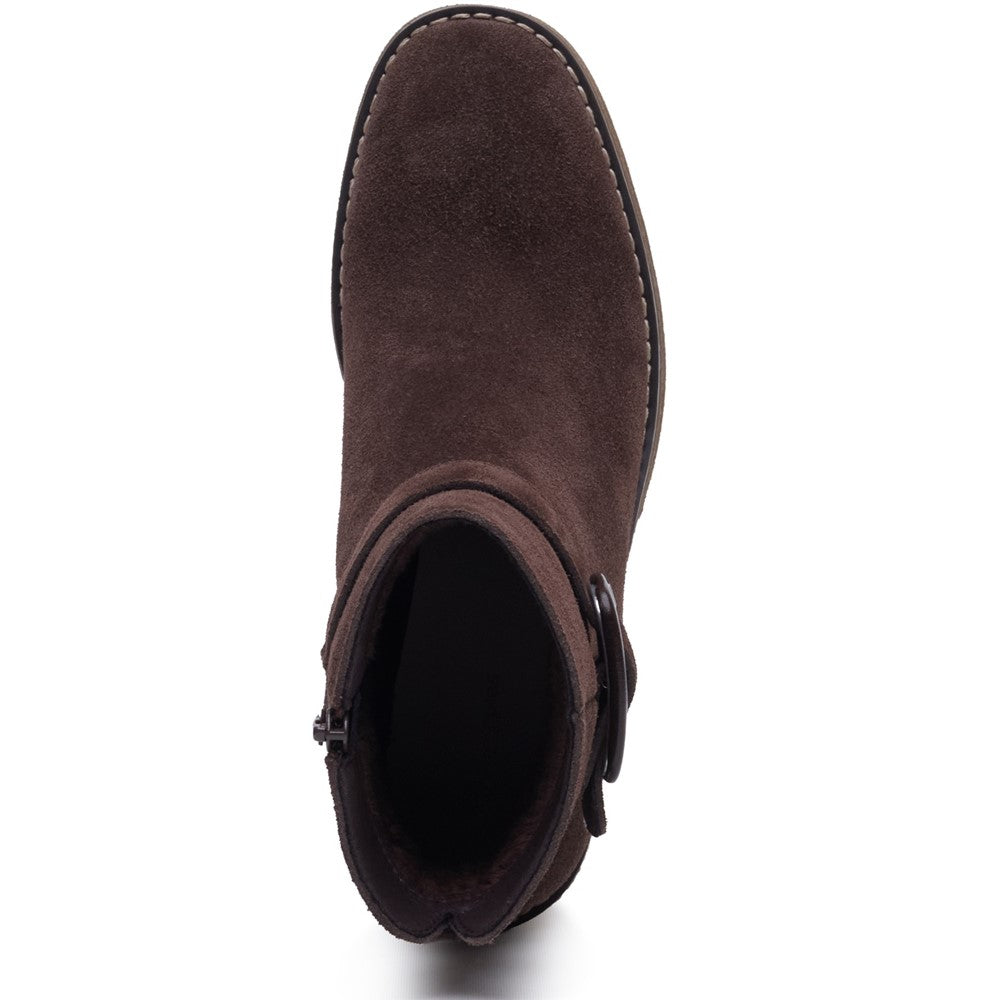 Hush Puppies Fearne Buckle Boot Womens Ankle Boots Chocolate