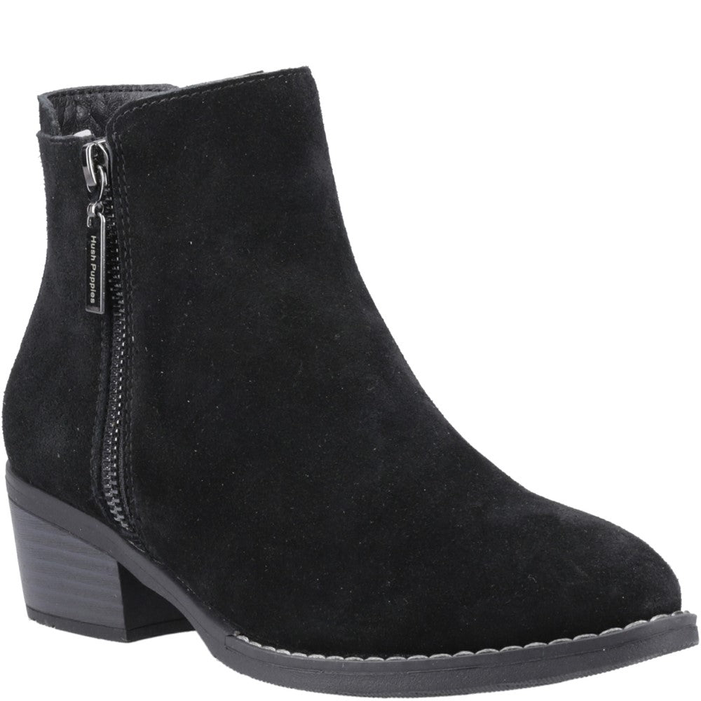 Hush Puppies Ingrid Zip Boot Womens Cowboy & Western Boots Black