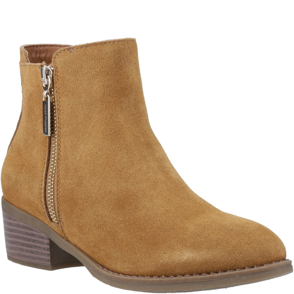 Hush Puppies Ingrid Zip Boot Womens Cowboy & Western Boots Tan