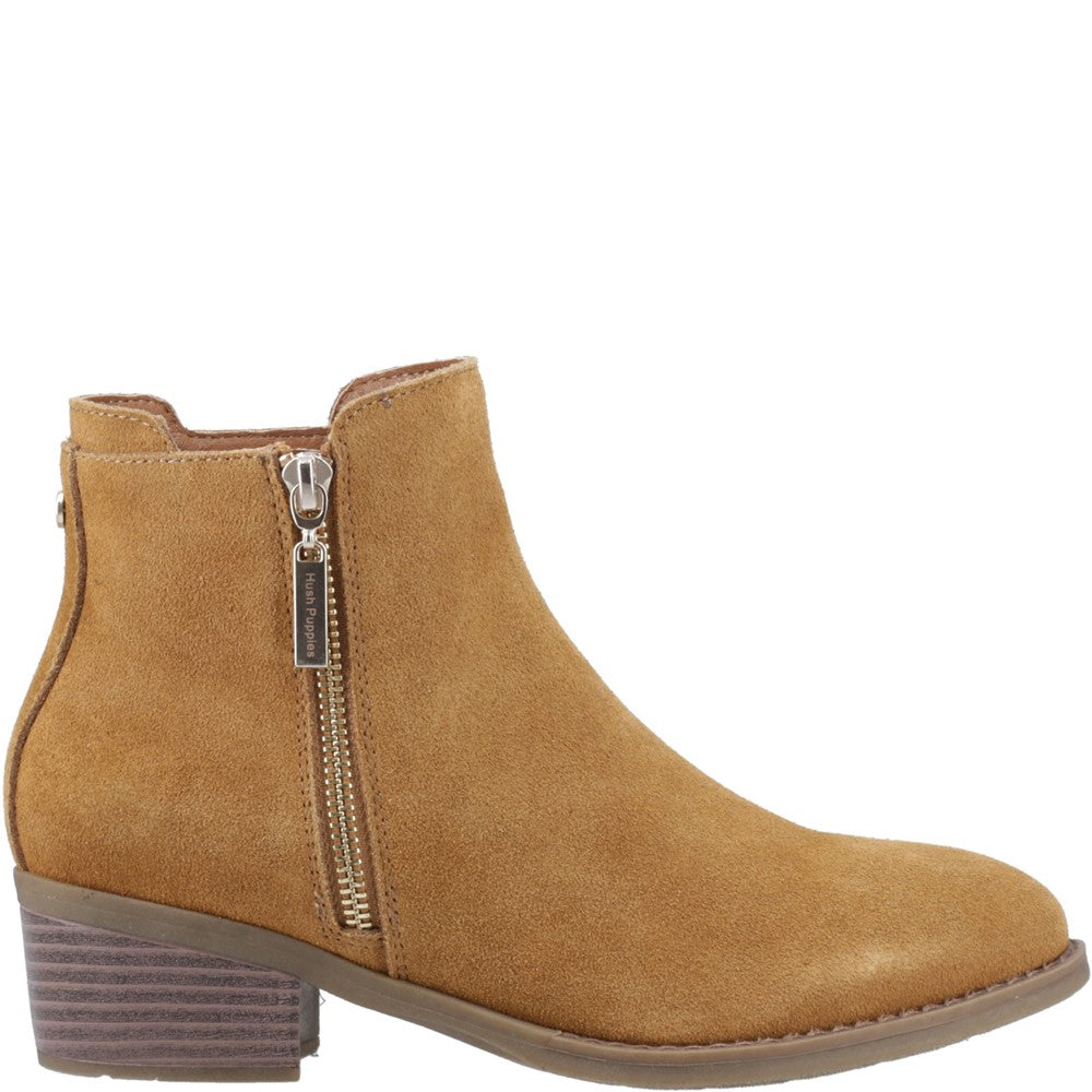 Hush Puppies Ingrid Zip Boot Womens Cowboy & Western Boots Tan
