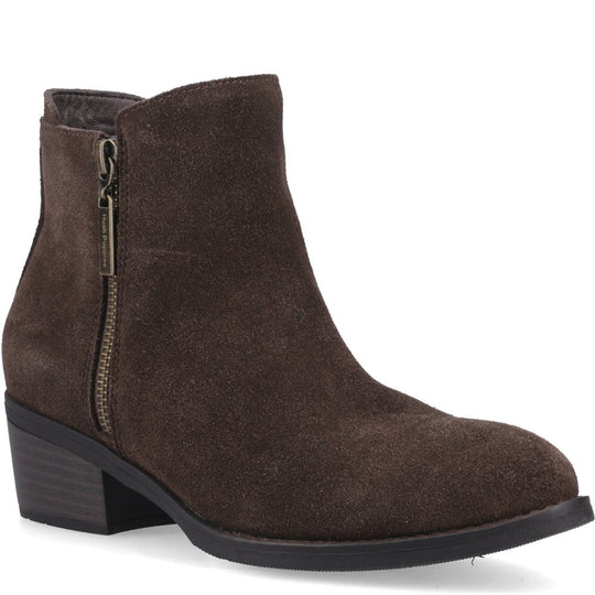 Hush Puppies Ingrid Zip Boot Womens Cowboy & Western Boots Chocolate