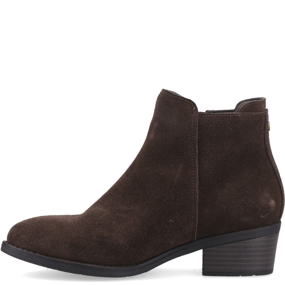 Hush Puppies Ingrid Zip Boot Womens Cowboy & Western Boots Chocolate