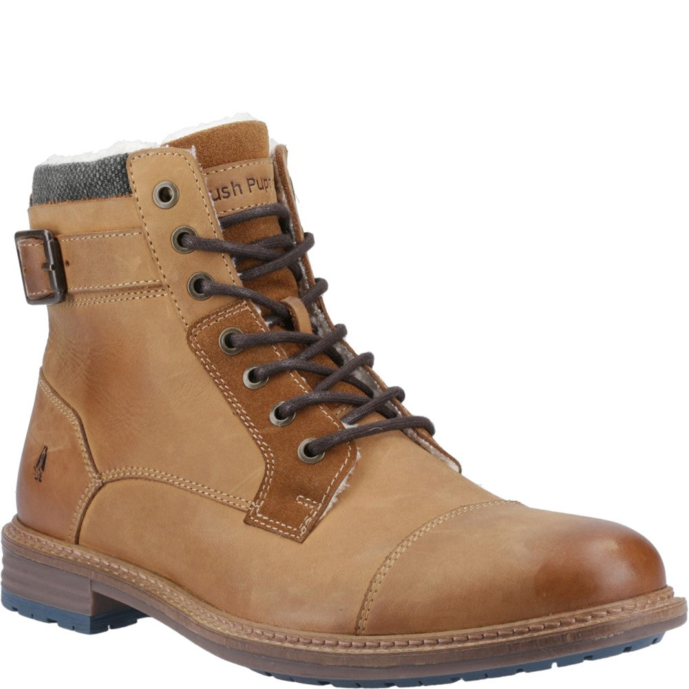 Hush Puppies Jordan Buckle Boot Mens Ankle Boots Tan
